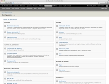 Panel de control de Drupal