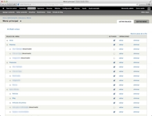 Gestión de menús en Drupal